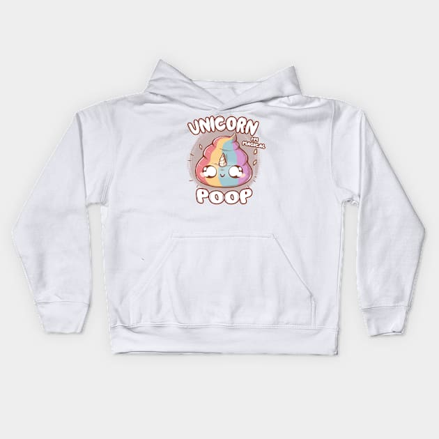 Unicorn Poop Kids Hoodie by xMorfina